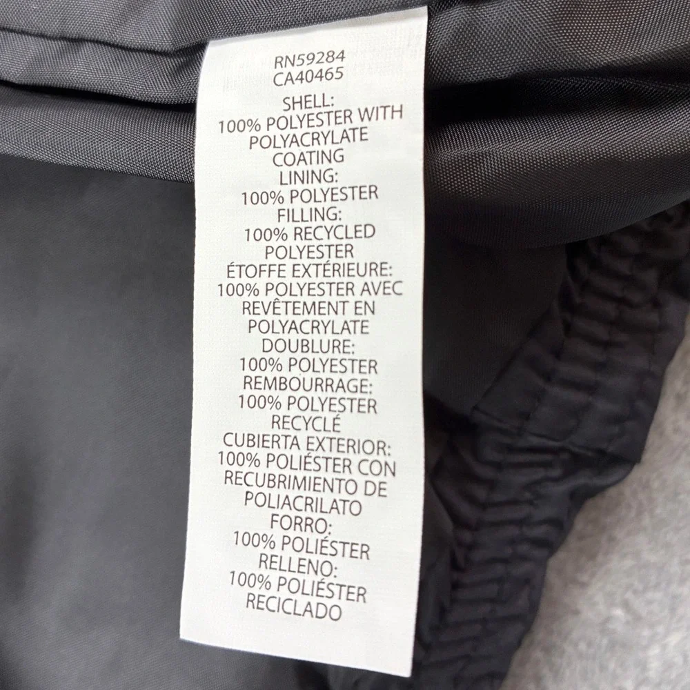 NWT The Childrens Place Kids Black Puffer Jacket Water Resistant Size L 10/12